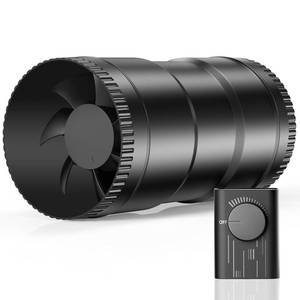 lot 562 image: Hon&Guan 4 Inch Inline Duct Fan with Upgrade Controller - 130 CFM Airflow with 6W Ultra-Low Power and Low Noise - Retail $28