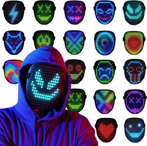 lot 61637 image: LED Mask Light Up Mask with Gesture Sensing, Cool Stuff Toys Gifts for Boys Girls, Cool Toys Gifts for Halloween Costumes Christmas Birthday Party - Retail $36