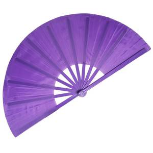 lot 61662 image: 13inch Large Folding Hand Rave Fan, Clack Handheld Popping Fan Clacking Fans for Line Dancing ,Music Festivals, Carnival, Wedding, Home Decoration and Cooling in Various Occasions. (Purple) - Retail $7