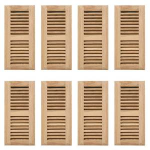lot 61670 image: 6Pcs Red Oak Hardwood Drop in Floor Register, 4X10 Inch, with Damper, High Output Air Flow, Unfinished
