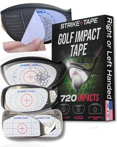 lot 61689 image: STRIKEPRO StrikeTape Golf Impact Tape. Right or Left Handed. 720 Residue-Free impacts for All DriversHybridsIrons. Ultra Thin Golf Impact Stickers for Golf Swing Analysis with Super Clean Removal. - Retail $16