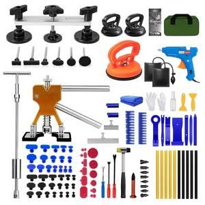 lot 61694 image: 119PCScar dent Removal kit, Garage Door dent Puller Multi-Functional and Simple Operation for Home Appliance Dent Puller Auto Body Suction Cup dent Puller Paintless dent Repair Kit - Retail $45