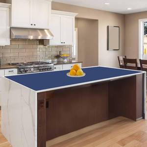 lot 61698 image: 47.2x23.6(120cmx60cm) Large Silicone Mat for Kitchen Counter, Non-Slip Heat Resistant Countertop Protector, Waterproof Multipurpose Mat for Kitchen Island, Deep Blue - Retail $25