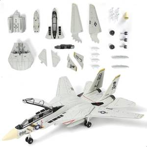 lot 61713 image: F-14 Tomcat 3D Quick Build Model Kit Fighter Jet Aircraft Puzzle, Precision DIY Military Aircraft Building Kit for Adults, Collectible Display Aviation Hobby, STEM Engineering Gift - Retail $22