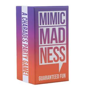 lot 61715 image: Why Dont We Nights Charades Mimic Madness - Adult Party Games with 3 Categories & 180 Cards - Fun Game Night for Friends & Adults - Retail $24