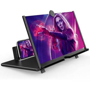 lot 61740 image: 16 Screen Magnifier for Cell Phone 3D HD Magnifying Screen Enlarger Projector for Movies Videos and Gaming Foldable Phone Stand Holder with Screen Amplifier Compatible with All Smartphones - Retail $33
