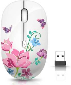 lot 61742 image: Wireless Mouse with Nano Receiver for PC, Laptop, Notebook, Computer, MacBook, Less Noise, Portable Mobile Optical Mice - Retail $14