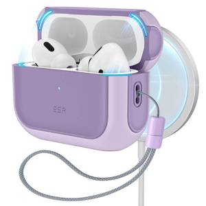 lot 61758 image: ESR for AirPods Pro 2 Case, Compatible with Airpods Pro Case 2nd  1st Generation (202320222019), Compatible with MagSafe, Full Drop Protection Cover with Lanyard, Purple - Retail $16