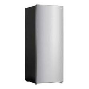 lot 1 image: 7.1 cu. ft. Manual Defrost Convertible Upright Freezer in Stainless Steel Look, Garage Ready - Retail $399