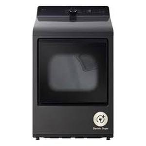lot 14 image: LG 7.3 cu. ft. Vented Electric Dryer with Wi-fi and AI Sensor Dry in Platinum Black - Retail $1,199