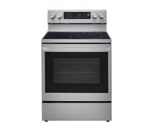 lot 30 image: LG ThinQ Smart Electric Range Stainless Steel - Retail $1,499