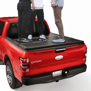 lot 18380 image: CARMOCAR Hard Tri-Fold Tonneau Cover Replacement for 2015-2024 Ford F-150 Styleside 5.5 Black Truck Bed Cover