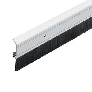 lot 18411 image: M-D Building Products 05100 36 in. Silver Aluminum with Brush Screw-on Door Sweep