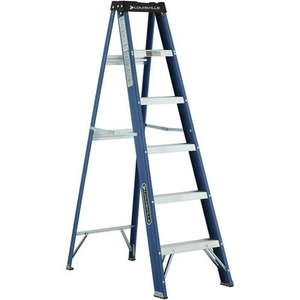 lot 18508 image: Louisville Ladder 6�� Fiberglass Step Ladder, 225-lb Capacity, W-3215-06
