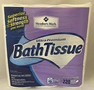 lot 18392 image: Members Mark 2 Ply Bath Tissue Ultra Premium Rolls - 9 Count
