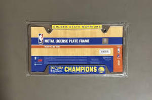 lot 18414 image: Golden State Warriors 2017 NBA Finals Champions Metal Lisence Plate