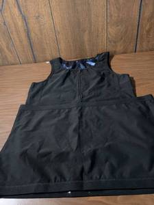 lot 132 image: Black Nylon Zip-Front Vest with Satin Lining