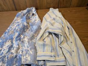 lot 182 image: Allison Daley Womens Blue Striped Blouse Size 16W