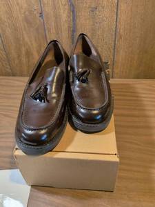 lot 185 image: EB Black Leather Tassel Loafers Since 1920