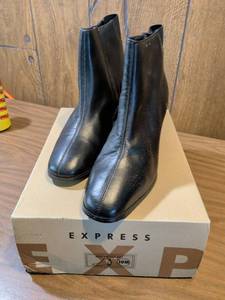 lot 196 image: Express Black Christelle Ankle Boots Size 10M