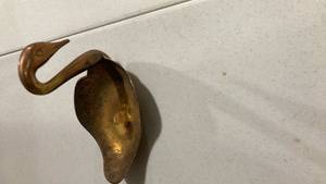 lot 2059 image: Brass swan