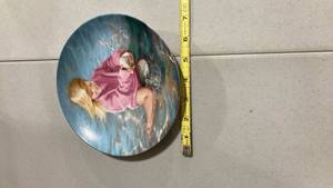 lot 2066 image: Pink Dress Young Girl Decorative Plate