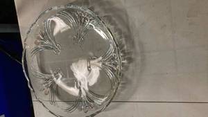 lot 2080 image: Clear Glass  Serving Platter