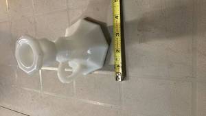 lot 2087 image: White Milk Glass candle holder
