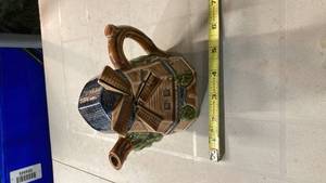 lot 2099 image: Decorative Dutch Windmill Ceramic Teapot