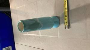 lot 2106 image: Mid-Century Turquoise Ceramic Vase