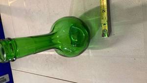 lot 2107 image: Green Glass 6 12 inch jar