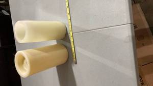 lot 2131 image: Flameless LED Pillar Candles - 6 Inch