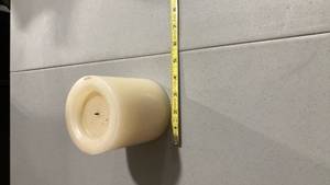 lot 2132 image: Large White Pillar Candle