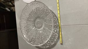 lot 2152 image: Large Cut Glass Serving Platter