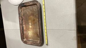 lot 2163 image: Ornate Silver Plated Serving Tray