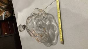 lot 2227 image: Crystal Glass  covered candy dish