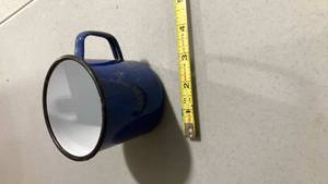 lot 2235 image: Blue Enamel Coffee Cup