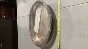 lot 2242 image: Silver plated tray