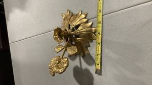 lot 2243 image: Brass Flower Candleholder