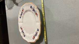 lot 2249 image: Floral Trim Porcelain Serving Platter
