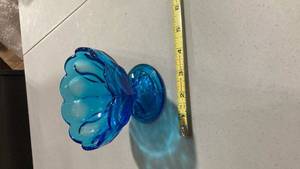 lot 2262 image: Blue Glass Candy Dish