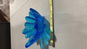 lot 2264 image: Blue Glass Art Piece