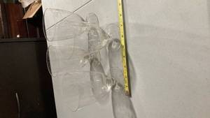 lot 2294 image: Cut Glass Floral Pattern Wine Glasses Set
