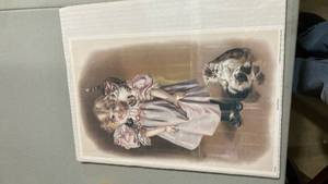 lot 2305 image: Classical Portrait Art Print in Pink Tones 9 14 x 14 14