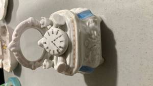 lot 2309 image: White Porcelain Clock Design Pin Dish