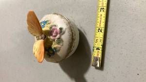lot 2319 image: IW rice and Company butterfly trinket box
