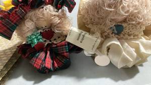 lot 2351 image: Holiday Angel Doll with Plaid Bow