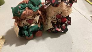 lot 2353 image: Decorative Country Style Rag Dolls - Set of 2