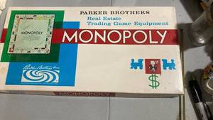 lot 2387 image: Parker Brothers Monopoly Board Game