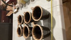 lot 2424 image: Owen Rock USA Pottery Coffee Mugs Set